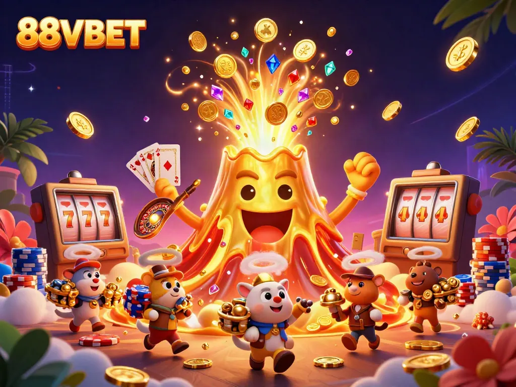 Experience thrilling wins with 88VBET's vibrant casino atmosphere filled with treasures and excitement.